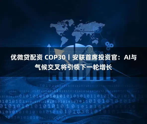 优微贷配资 COP30丨安联首席投资官:AI与气候交叉将引领下一轮增长